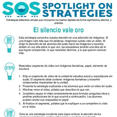 S.O.S. El silencio vale oro