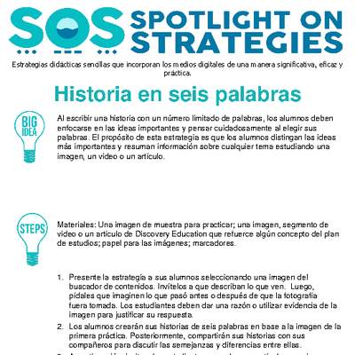 S.O.S. Historia en 6 palabras