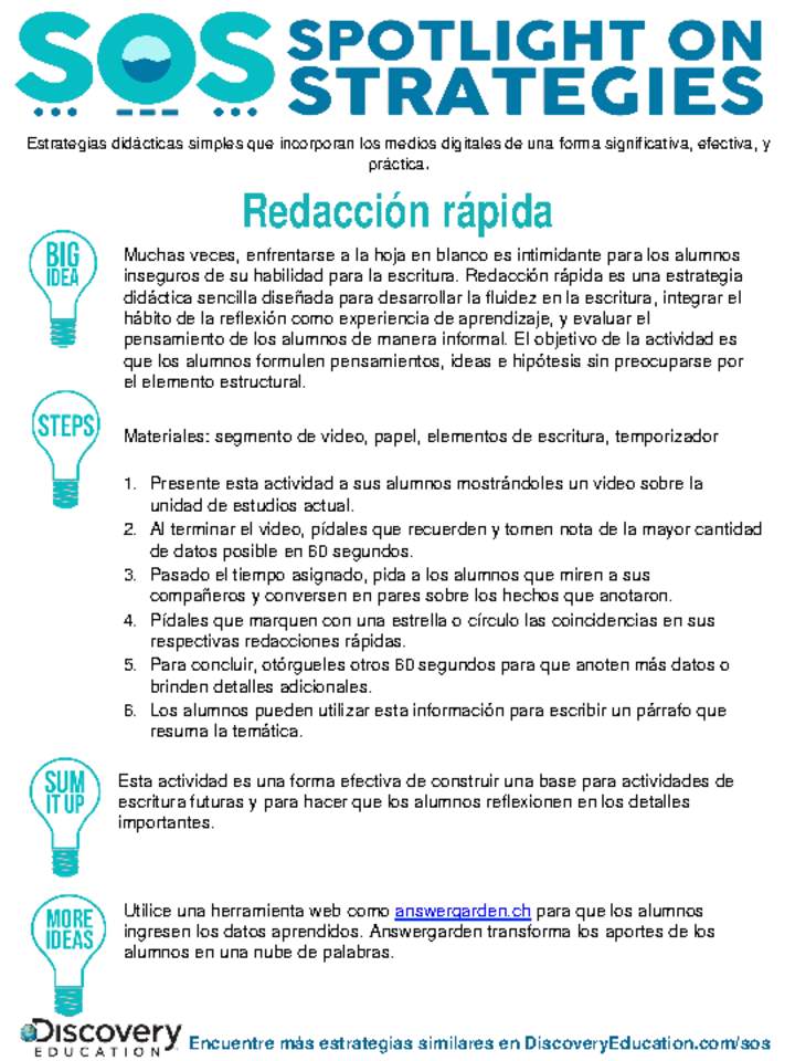 S.O.S. Redacción rápida