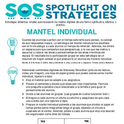 S.O.S. El mantel individual