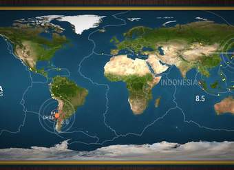 Animation of where the largest earthquakes of the past 100 years have struck