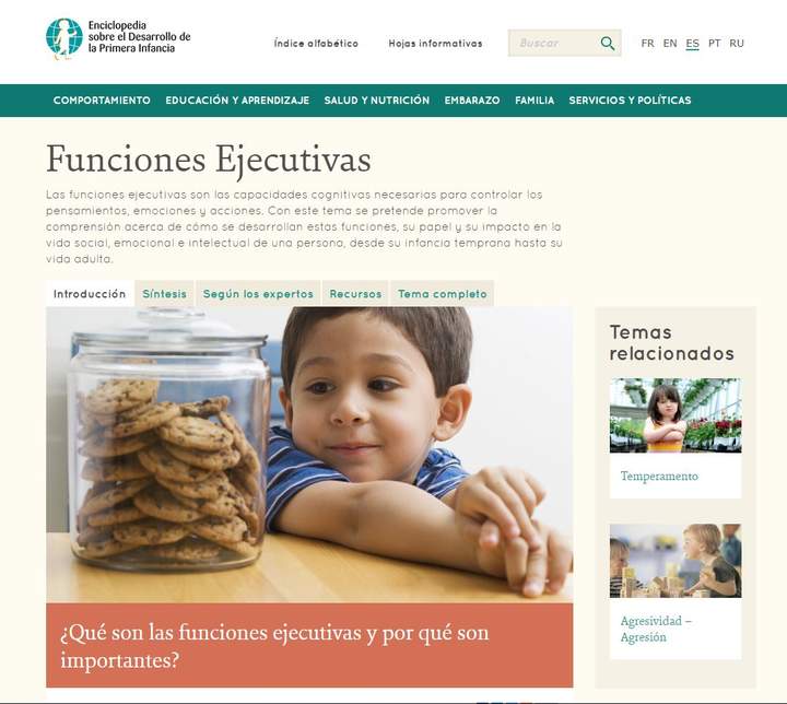 FUNCIONES EJECUTIVAS - ENCICLOPEDIA INFANTES
