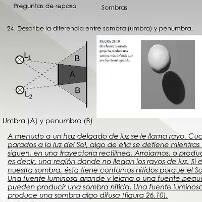 24  Describe la diferencia entre sombra umbra y penumbra