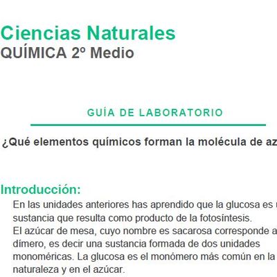 ¿Qué elementos químicos forman la molécula de azúcar?