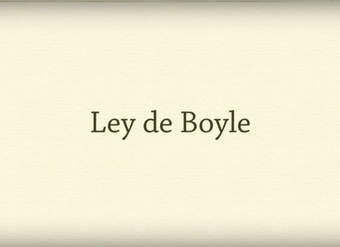 Gases: Ley de Boyle