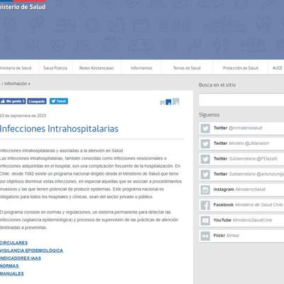Programa de prevención de infecciones intrahospitalarias MINSAL