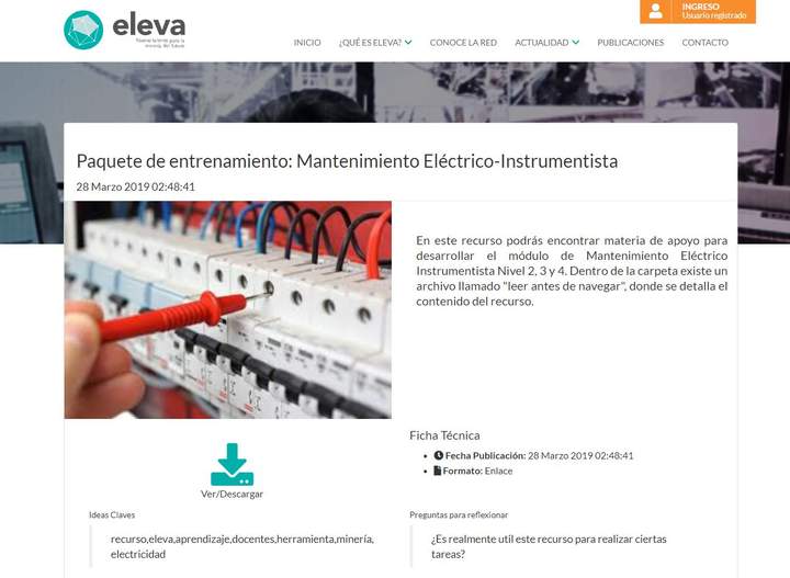 Paquete de entrenamiento: Mantenimiento Eléctrico-Instrumentista