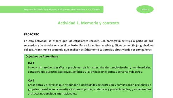 Actividad 1: Memoria y contexto