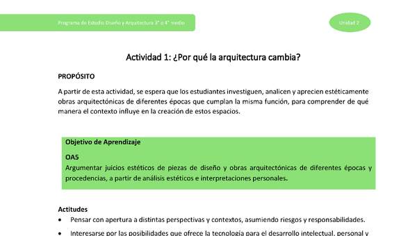 Actividad 1: ¿Por qué la arquitectura cambia?