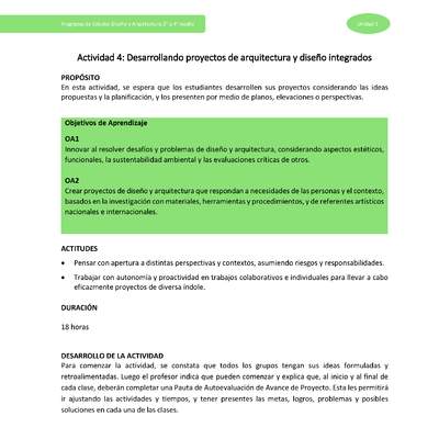 Actividad 4: Desarrollando proyectos de arquitectura y diseño integrados