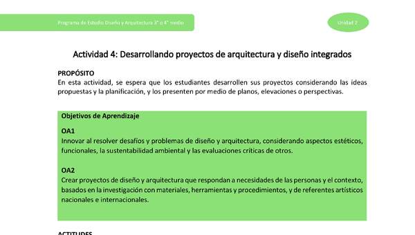 Actividad 4: Desarrollando proyectos de arquitectura y diseño integrados