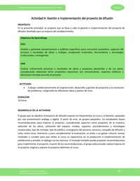 Actividad 4: Gestión e implementación del proyecto de difusión