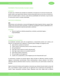 Actividad 1: Reconociendo el propio cuerpo