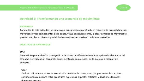 Actividad 3: Transformando una secuencia de movimiento