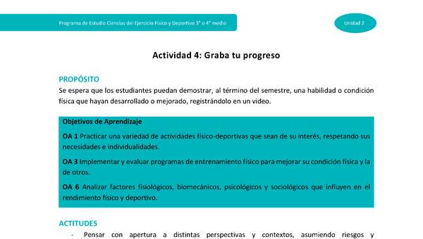 Actividad 4: Graba tu progreso