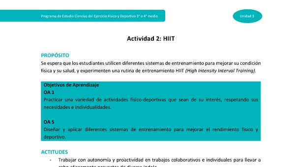 Actividad 2: HIIT