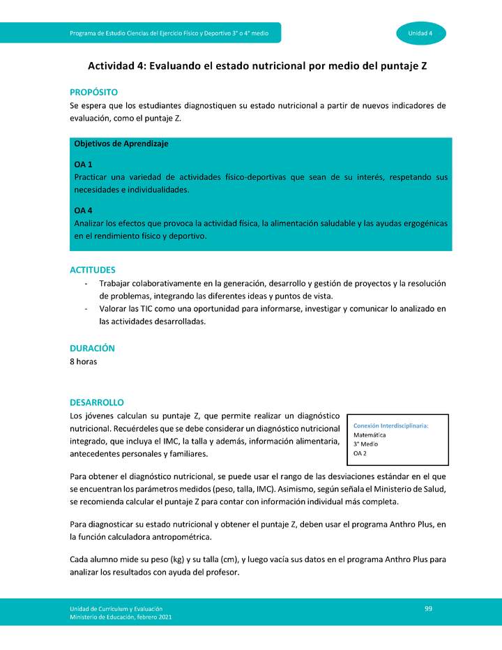 Actividad 4: Evaluando el estado nutricional a través del puntaje Z