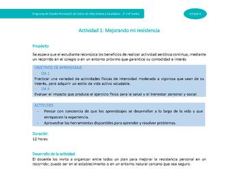 Actividad 1: Mejorando mi resistencia