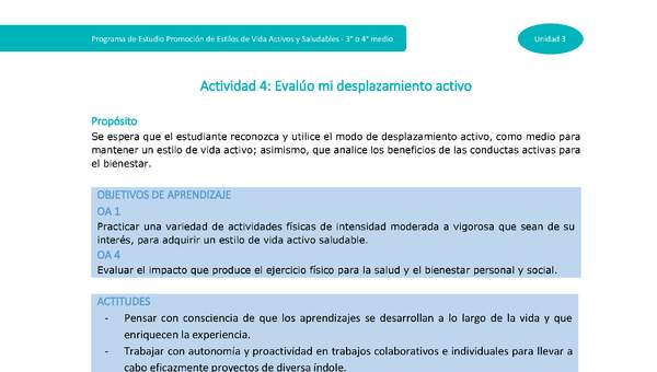 Actividad 4: Evalúo mi desplazamiento activo