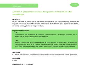 Actividad 2: Descubriendo maneras de expresarse a través de las artes audiovisuales