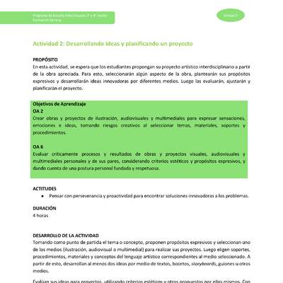 Actividad 2: Desarrollando ideas y planificando un proyecto