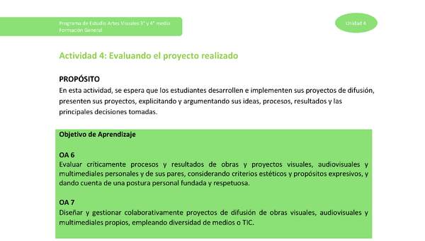 Actividad 4: Evaluando el proyecto realizado