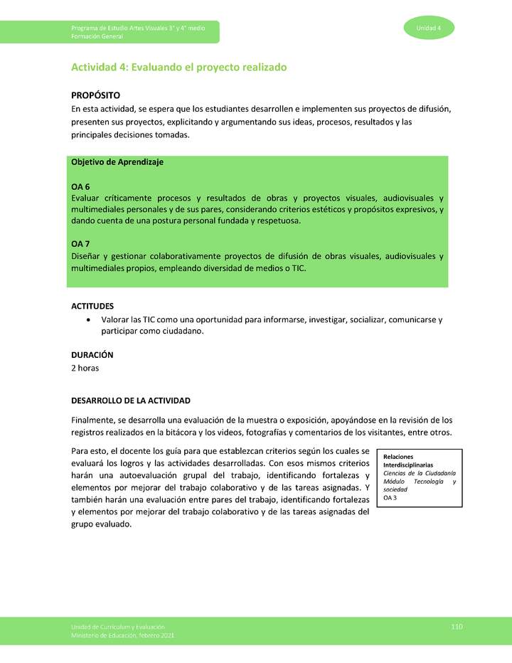 Actividad 4: Evaluando el proyecto realizado