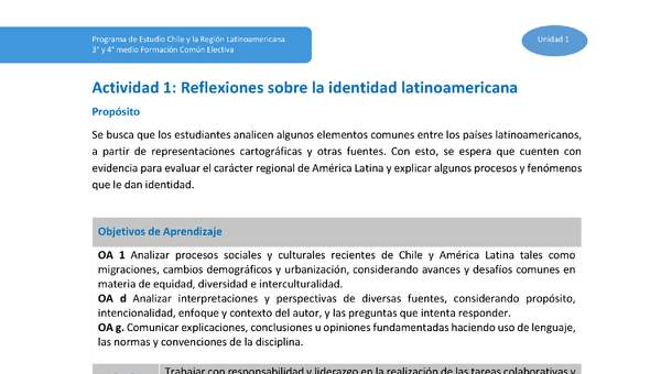 Actividad 1: Reflexiones sobre la identidad latinoamericana
