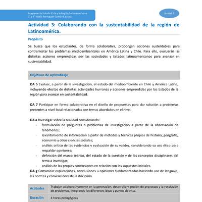Actividad 3: Colaborando con la sustentabilidad de la región de Latinoamérica