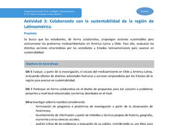 Actividad 3: Colaborando con la sustentabilidad de la región de Latinoamérica