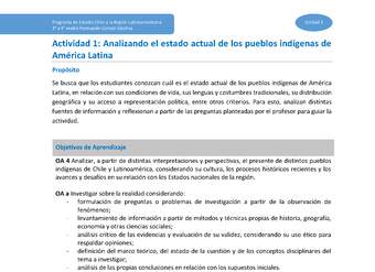 Actividad 1: Analizando el estado actual de los pueblos indígenas de América Latina