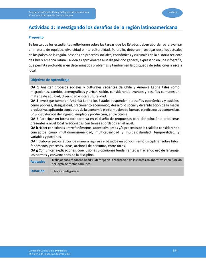 Actividad 1: Investigando los desafíos de la región latinoamericana