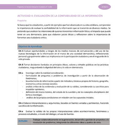 Actividad 4: Evaluación de la confiabilidad de la información