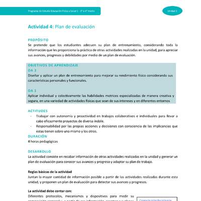 Actividad 4: Plan de evaluación