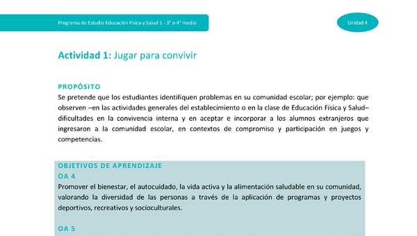 Actividad 1: Jugar para convivir