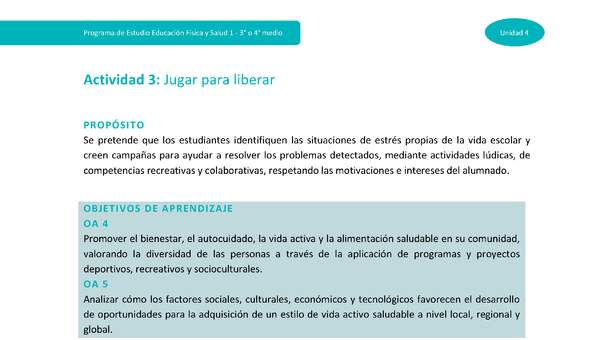 Actividad 3: Jugar para liberar