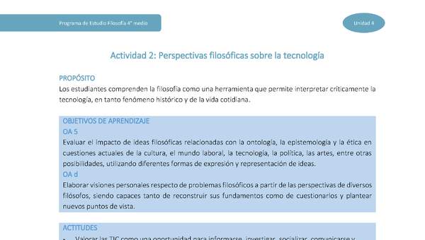 Actividad 2: Perspectivas filosóficas sobre la tecnología