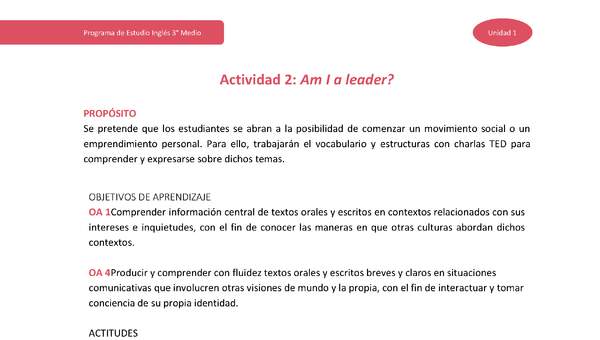 Actividad 2: Am I a leader?