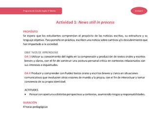 Actividad 1: News still in process