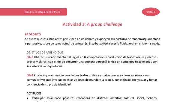 Actividad 3: A group challenge