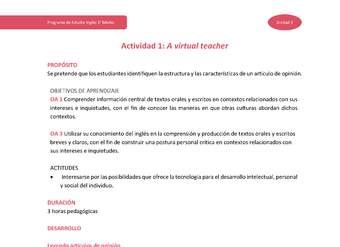 Actividad 1: A virtual teacher