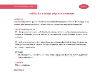 Actividad 3: Business etiquette awareness