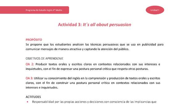 Actividad 3: It´s all about persuasion