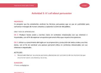 Actividad 3: It´s all about persuasion