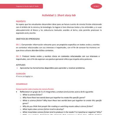 Actividad 1: Short story lab