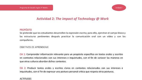 Actividad 2: The impact of technology @ work