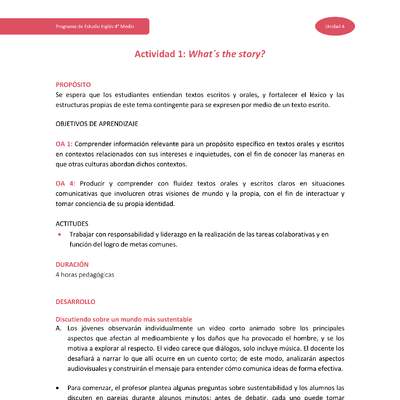 Actividad 1: What´s the story?