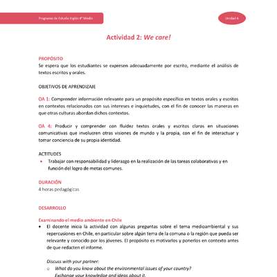 Actividad 2: We care!