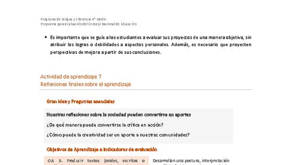 Actividad de aprendizaje 7: Reflexiones finales sobre el aprendizaje