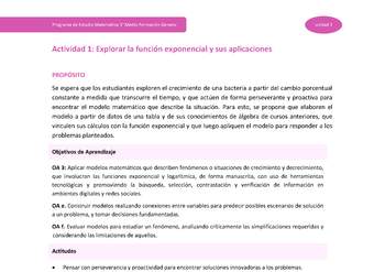 Actividad 1: Explorar la función exponencial y sus aplicaciones